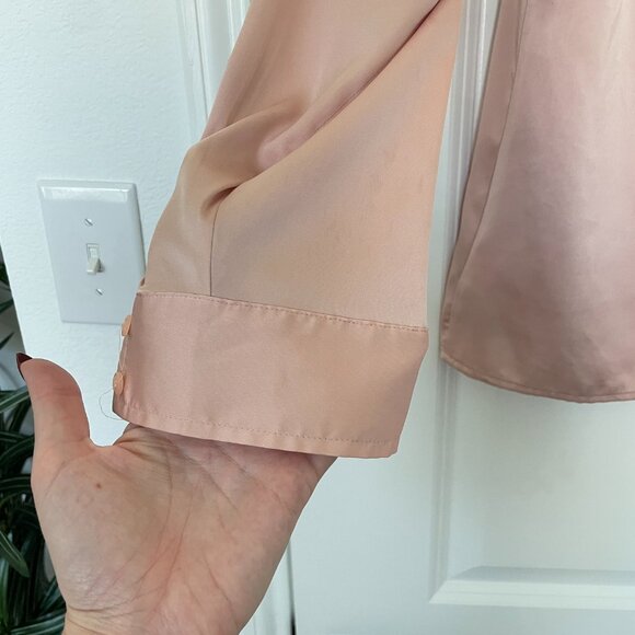 Express Long Sleeve Portofino Blouse – Dusty Rose – Medium - Picture 4 of 7